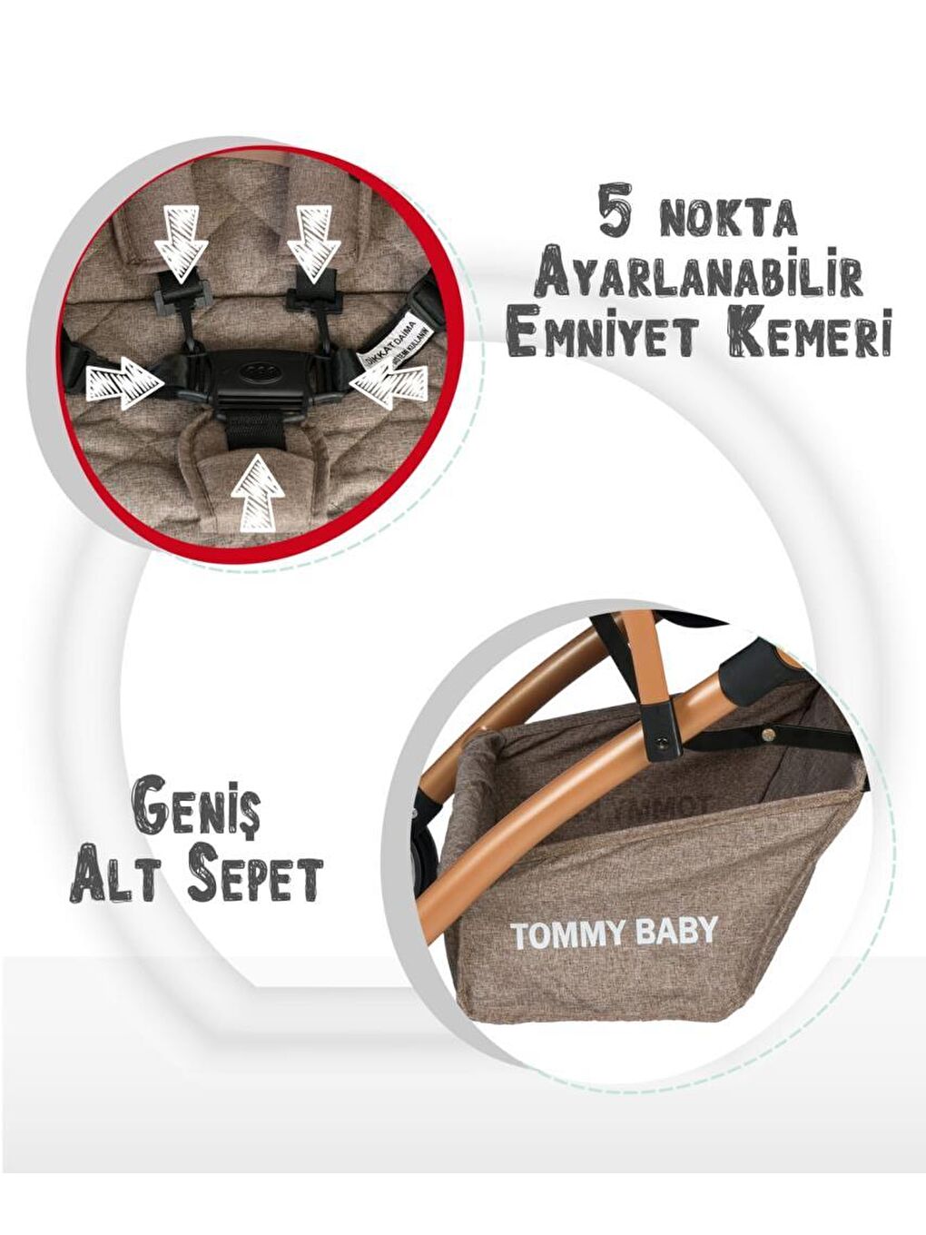 Golf Kabin Bebek Arabası Gold Kabin Boy-3