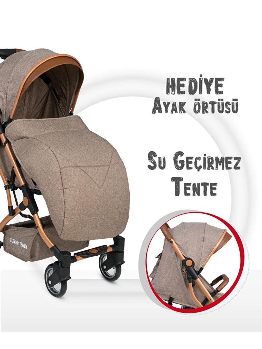 Golf Kabin Bebek Arabası Gold Kabin Boy-4