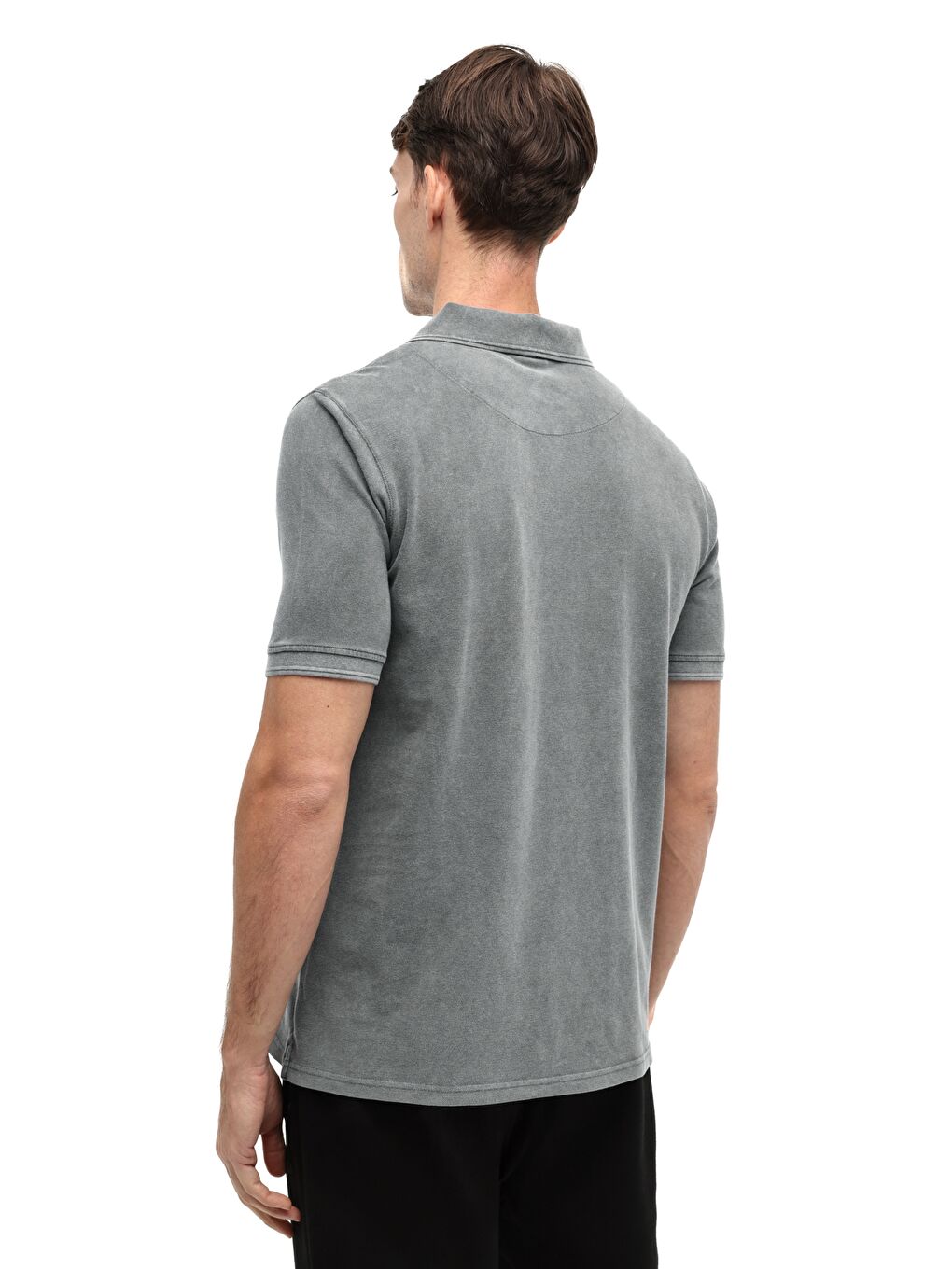 MB BS20 POLO T-SH 5FX Gri Erkek Kısa Kol T-Shirt-1