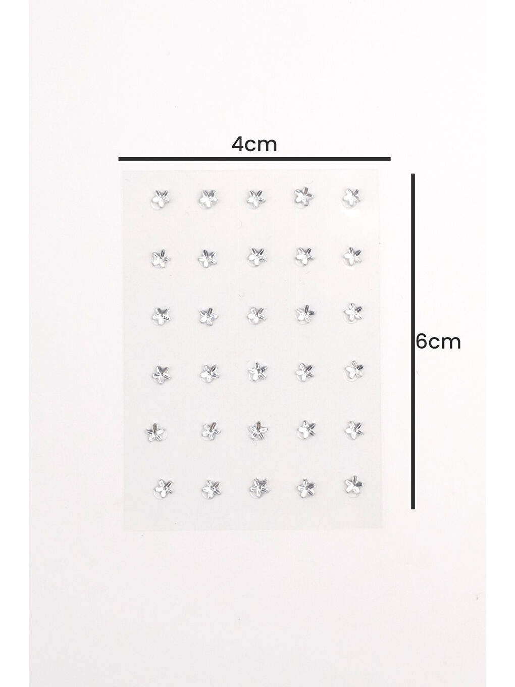 Gümüş Parlak Yıldız Yüz ve Tırnak Sticker-2