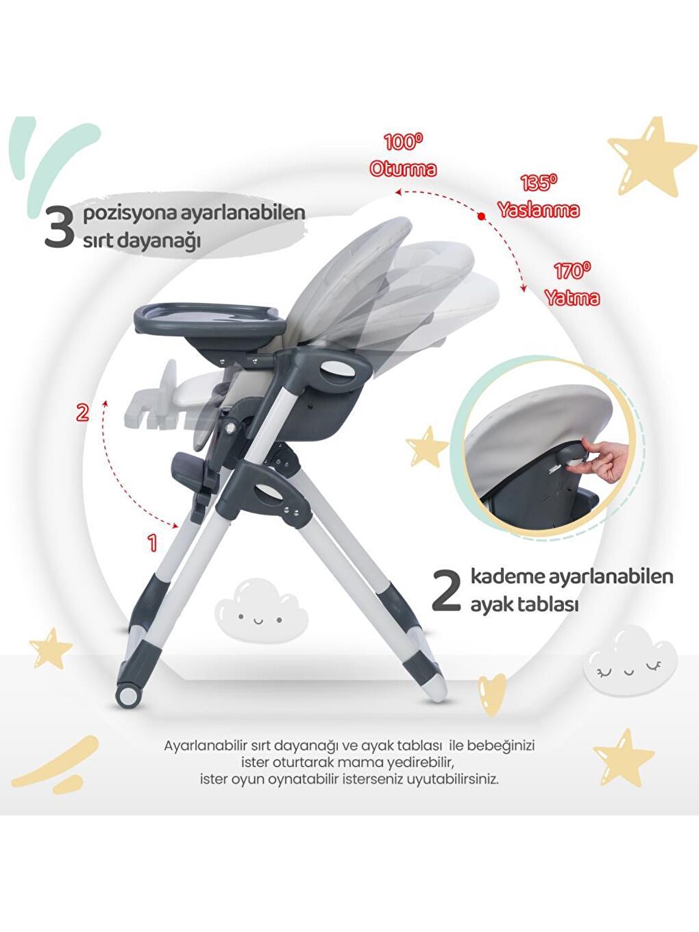 Premium Lüx Mama Sandalyesi-4