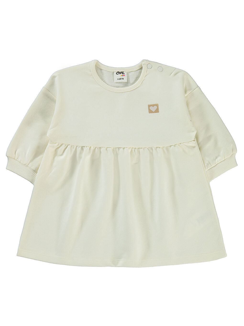 Baby Kız Bebek Elbise 6-18 Ay Ekru