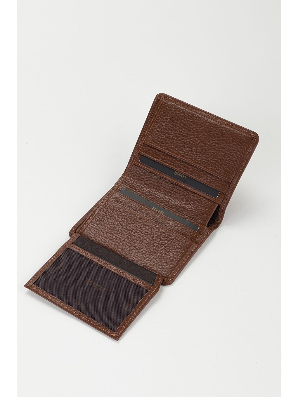 Kahverengi Kutulu Hakiki Deri Dikey Ekstra Kartlıklı Mini Erkek El Portföyü Cüzdan-4