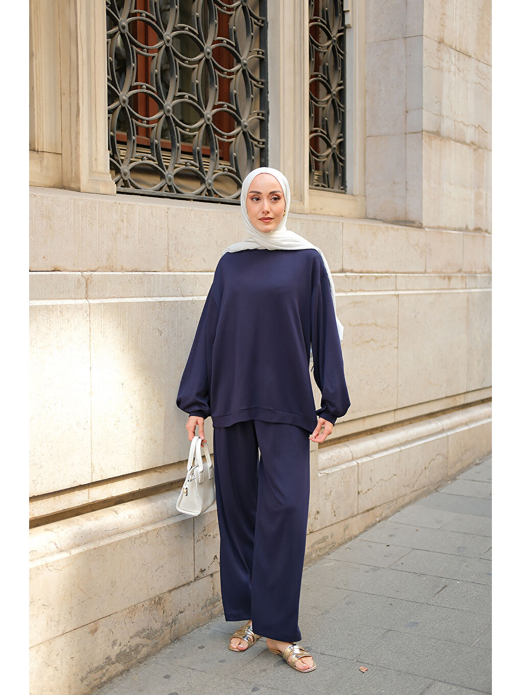 Kadın Bisiklet Yaka İkili Takım Lacivert