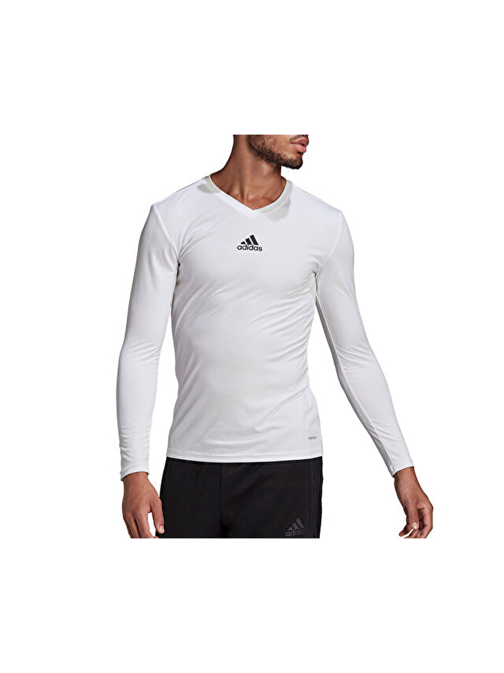 Team Base Tee Erkek Futbol Uzın Kollu Antrenman Tişörtü Gn5676 Beyaz-2
