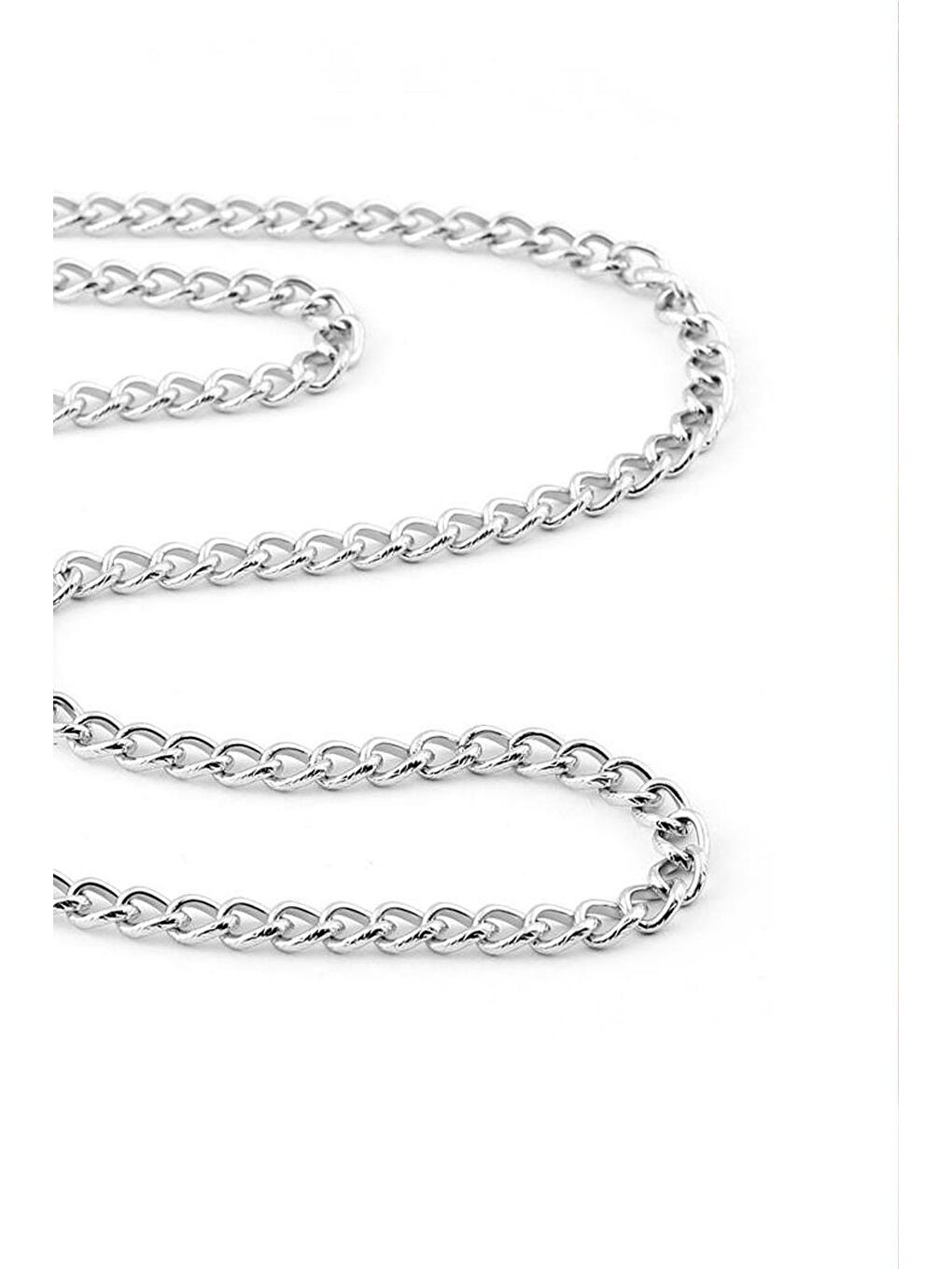 Gri Erkek Çelik Kolye 60 cm-1