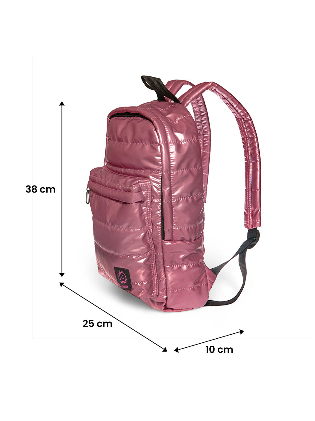 Moods Up Loved Kapitone Su Geçirmez Kumaşlı Okul ve Laptop Sırt Çantası Pembe-3