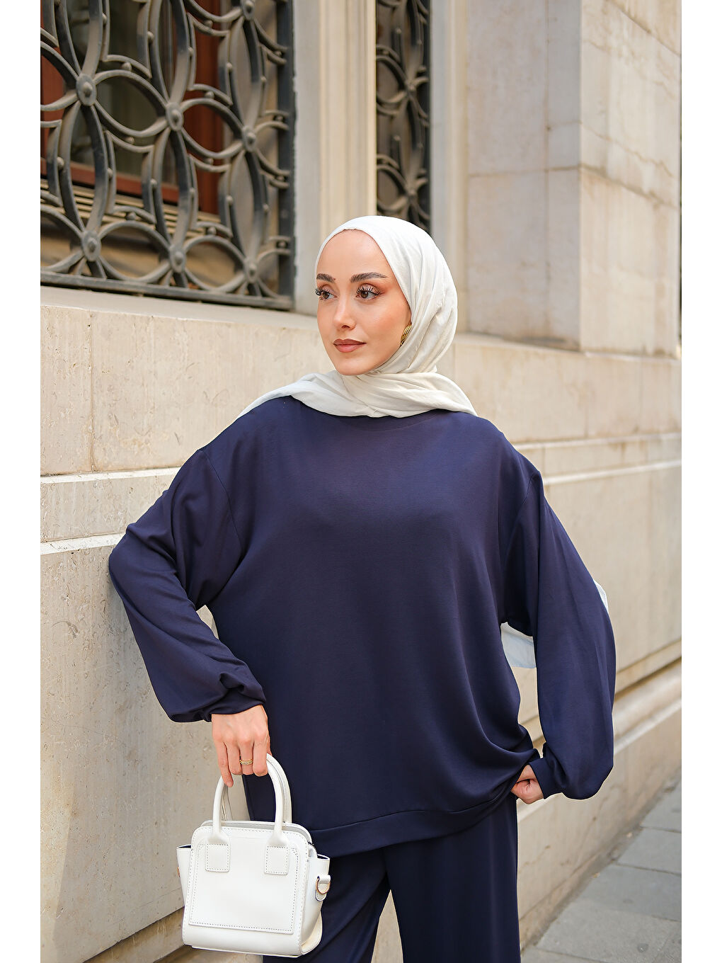 Kadın Bisiklet Yaka İkili Takım Lacivert-1