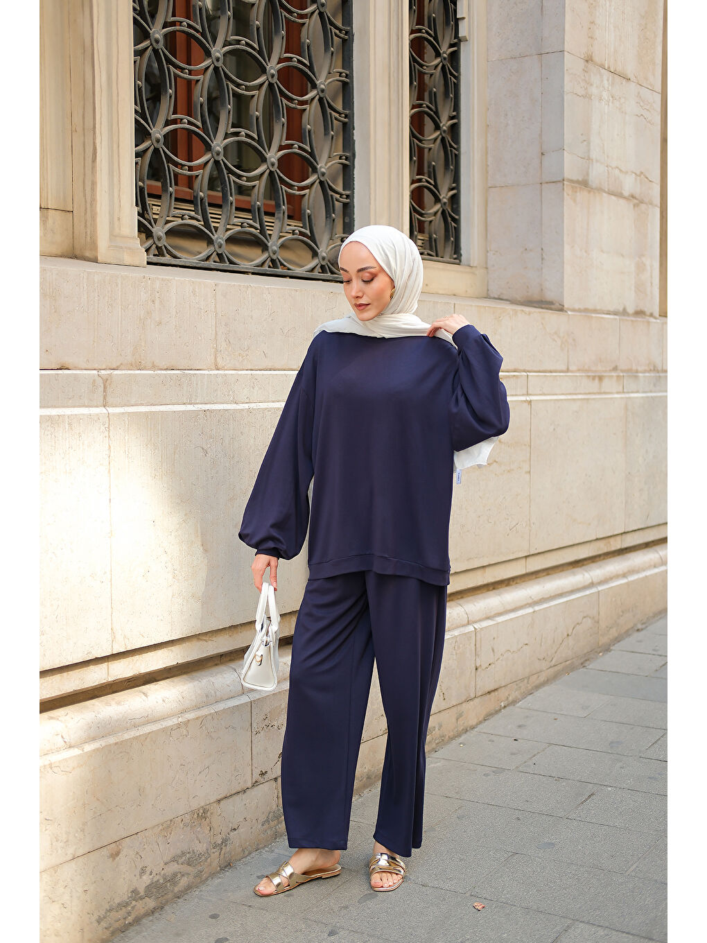 Kadın Bisiklet Yaka İkili Takım Lacivert-2