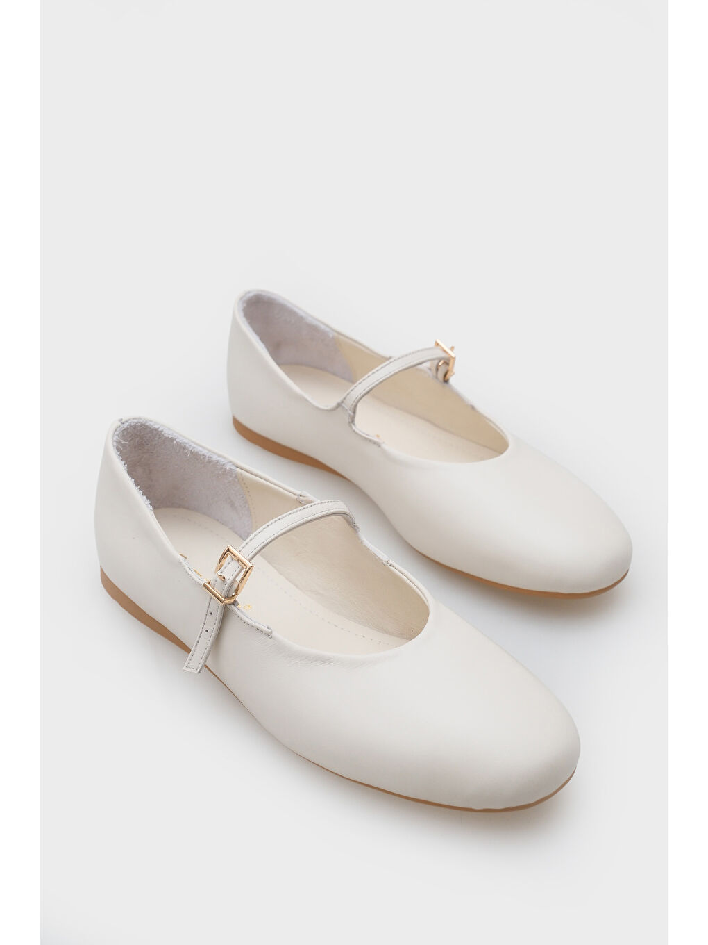 Bej Sheri Hakiki Deri Kadın Babet-1