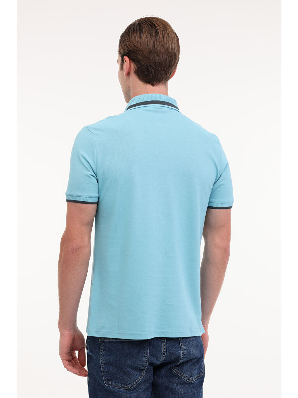 Yeşil MB BTS203 POLO TSH 5FX Mint Erkek Kısa Kol T-Shirt-1