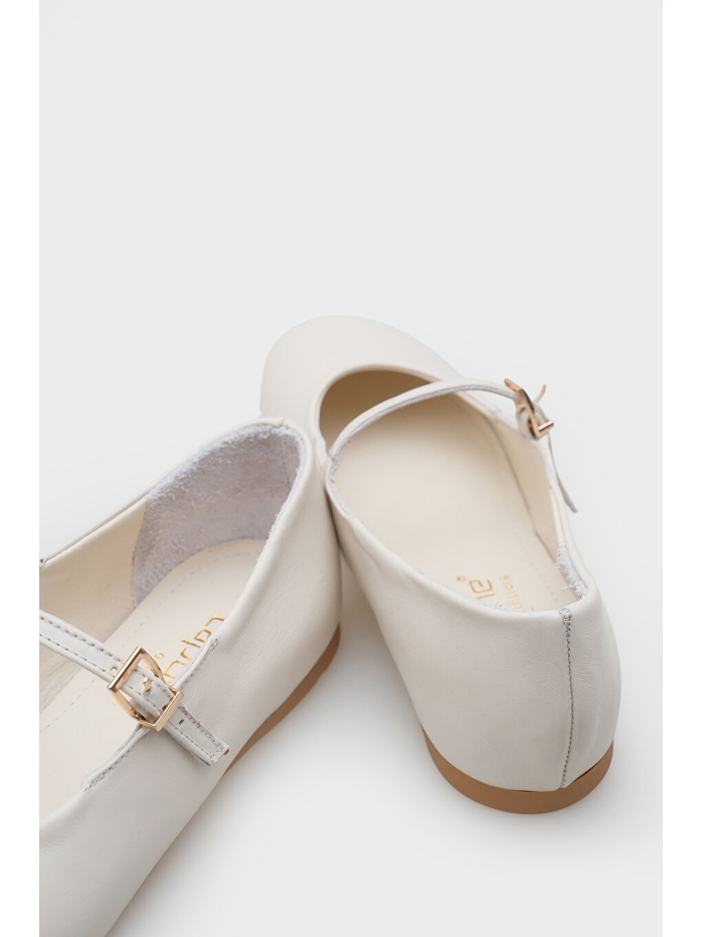 Bej Sheri Hakiki Deri Kadın Babet-4