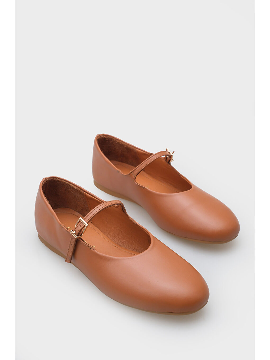 Kahverengi Sheri Hakiki Deri Kadın Babet-1