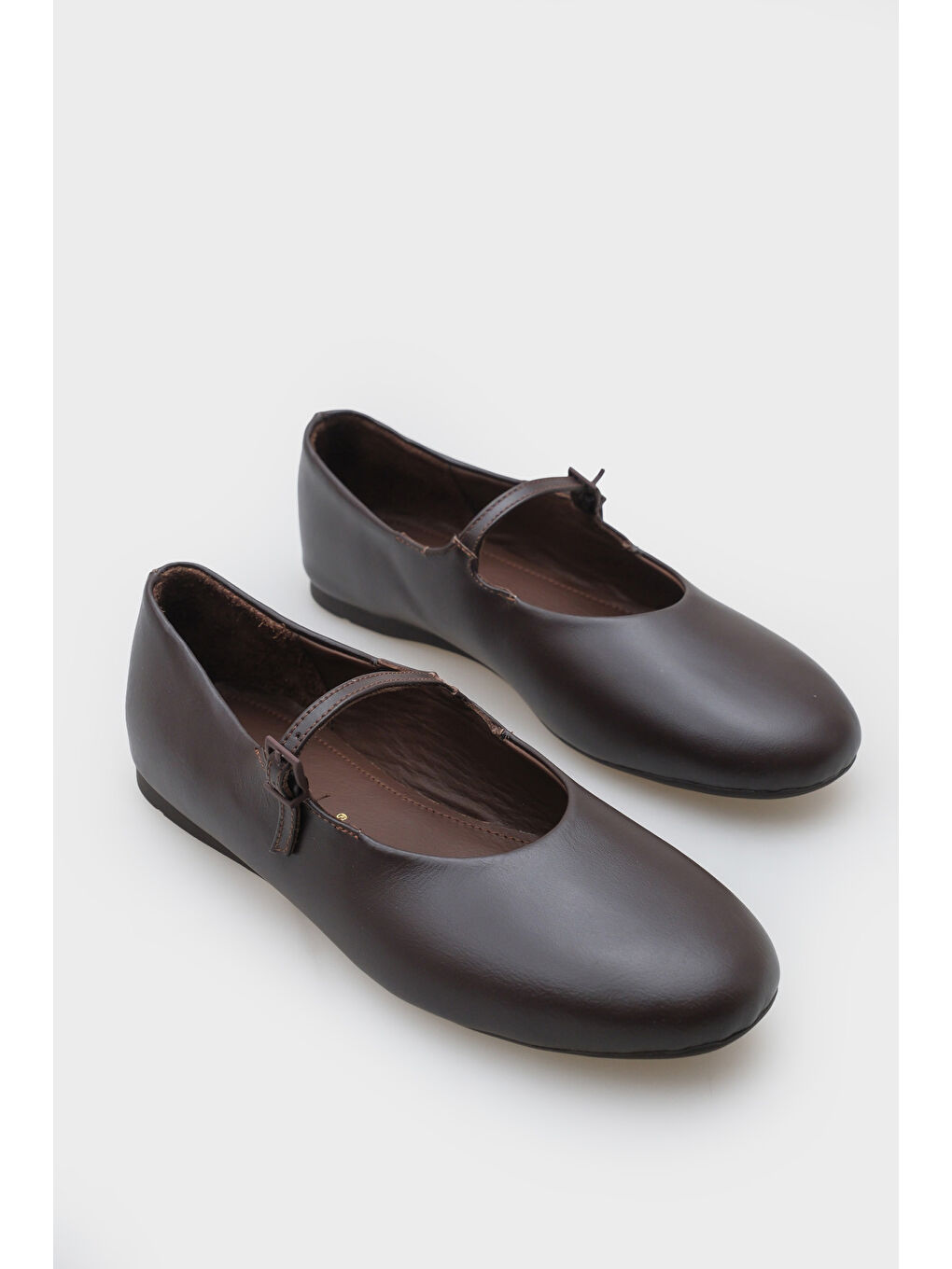 Kahverengi Sheri Hakiki Deri Kadın Babet-1