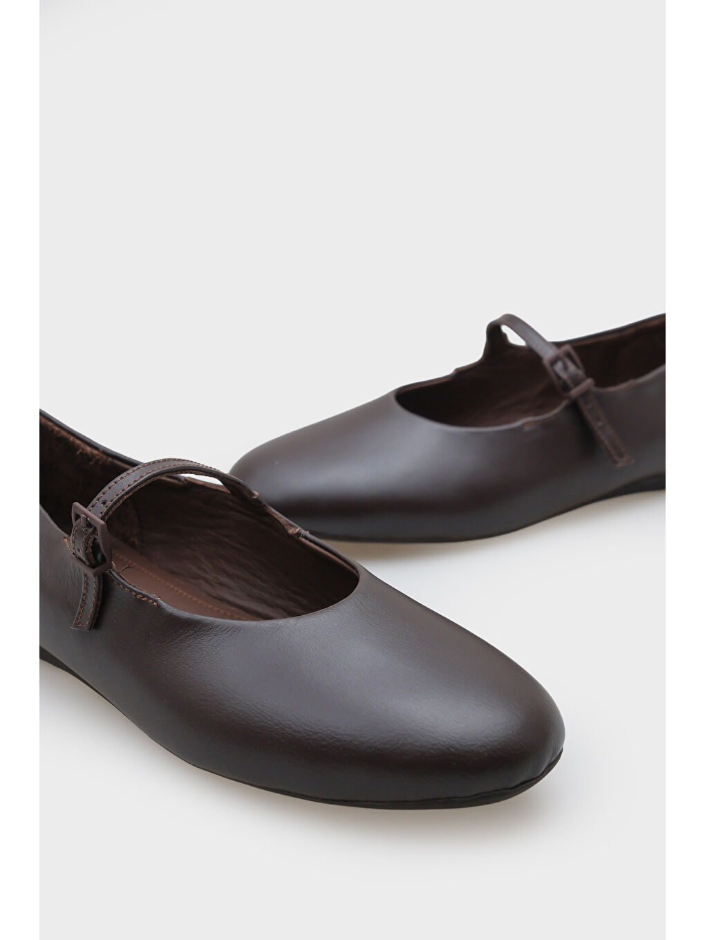 Kahverengi Sheri Hakiki Deri Kadın Babet-4