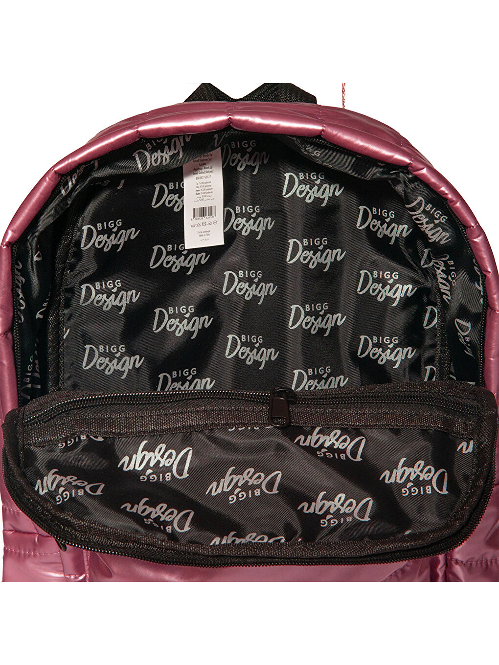 Moods Up Loved Kapitone Su Geçirmez Kumaşlı Okul ve Laptop Sırt Çantası Pembe-5