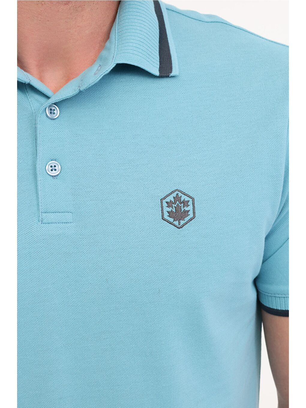 Yeşil MB BTS203 POLO TSH 5FX Mint Erkek Kısa Kol T-Shirt-3