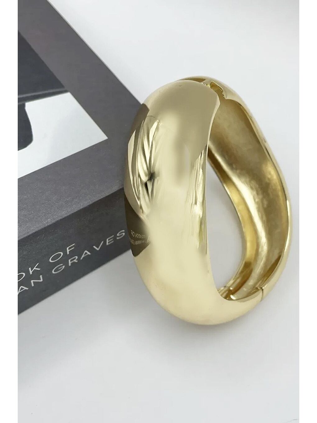 Sarı Altın Kaplama Kalın Cuff Kelepçe Bilezik-4