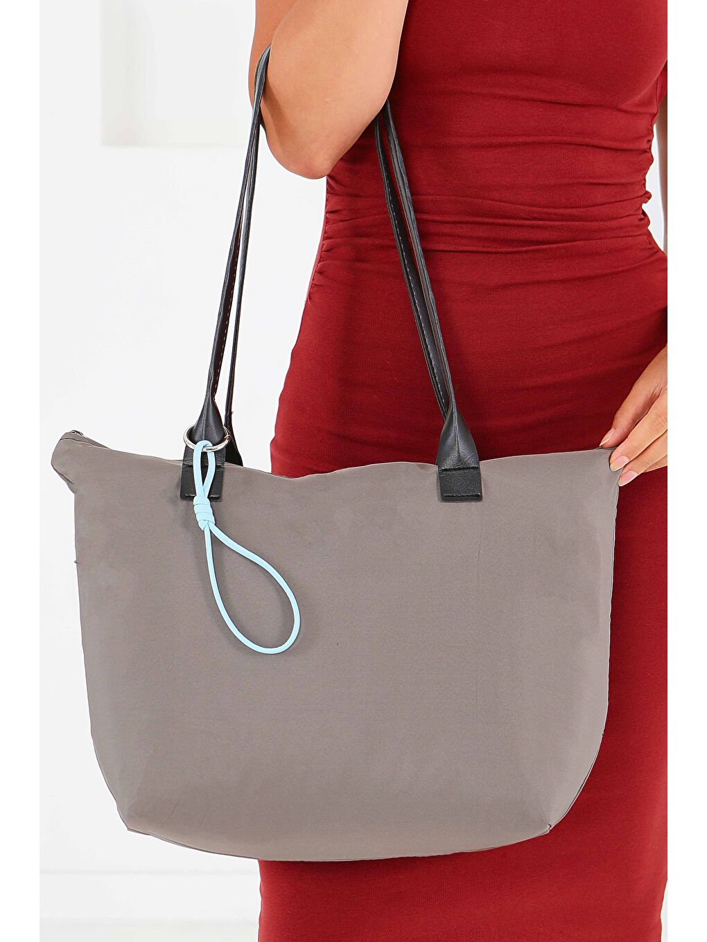 Gri Kadın Füme Kol Çantası - 27541-2