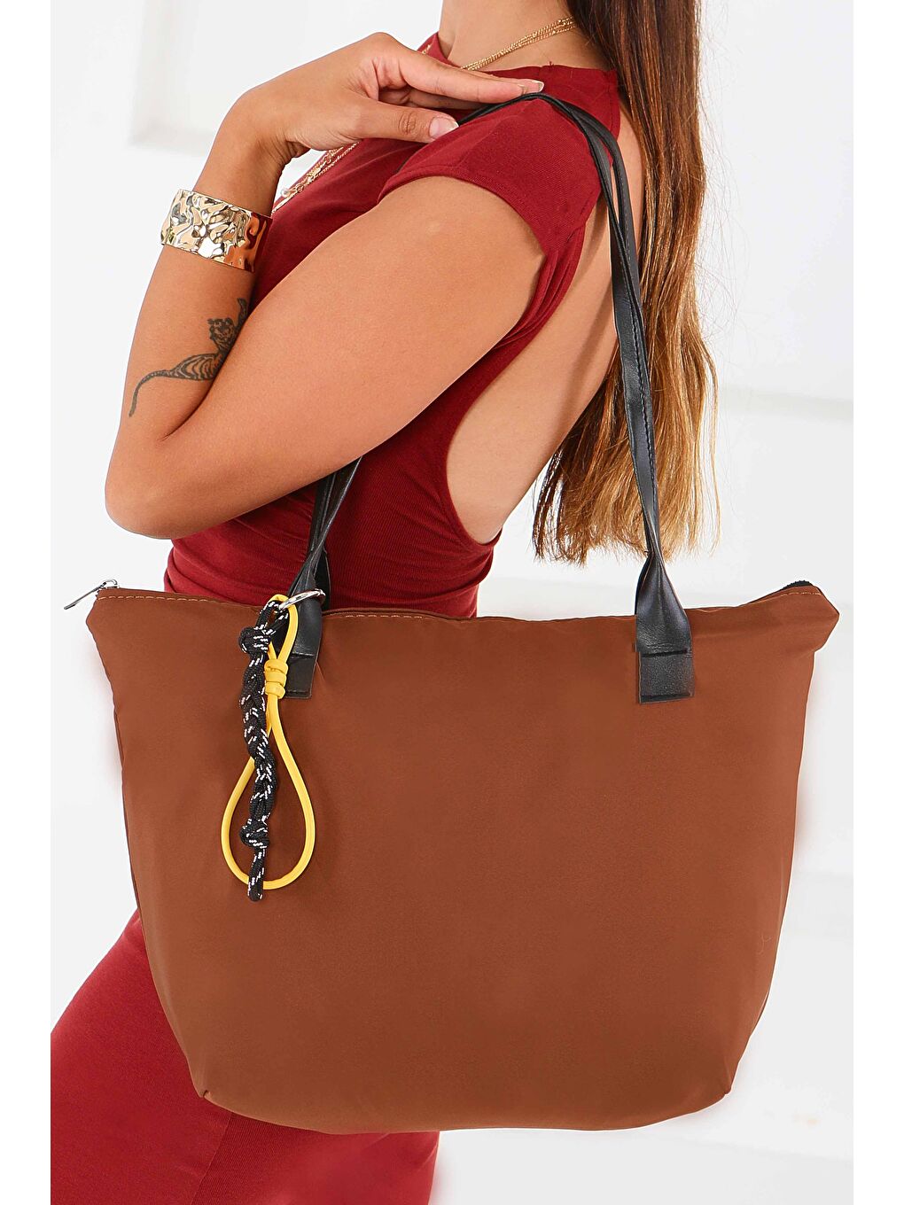 Kahverengi Kadın Kahve Kol Çantası - 27541