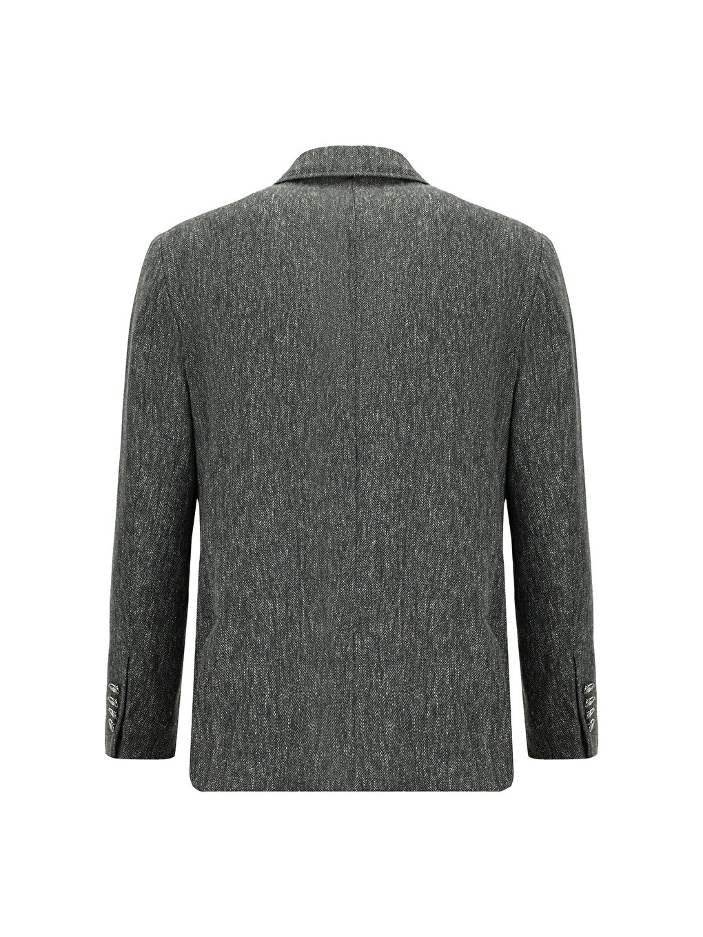 Antrasit Relaxed Fit Rahat Kesim Desenli Elastanlı Spor Ceket-1