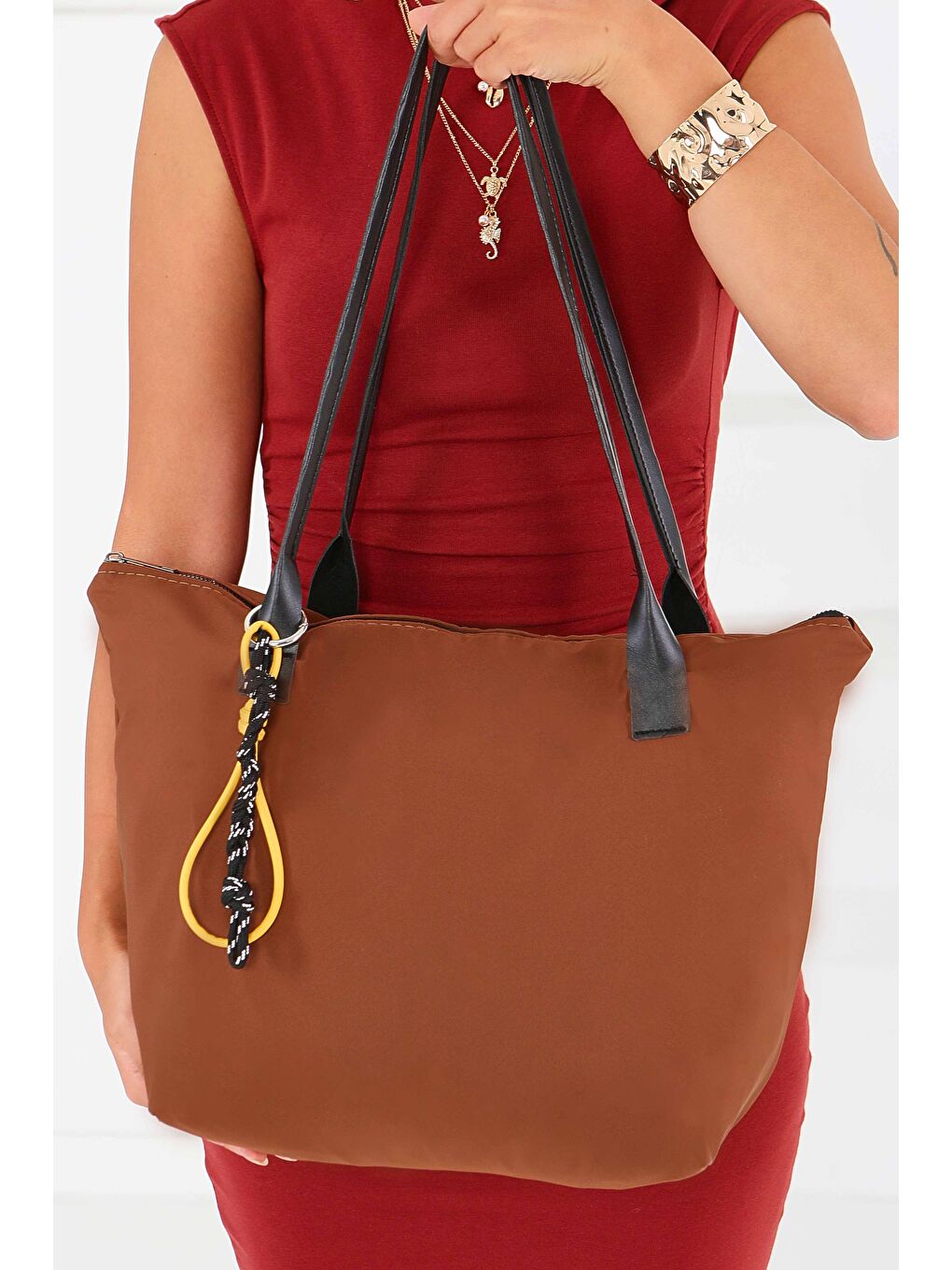 Kahverengi Kadın Kahve Kol Çantası - 27541-3