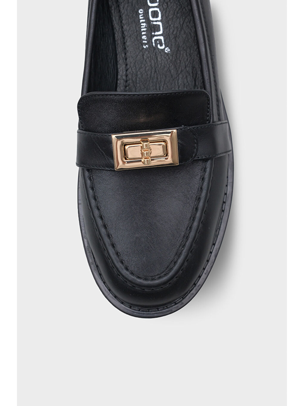 Siyah Wilow Kadın Hakiki Deri Loafer-2