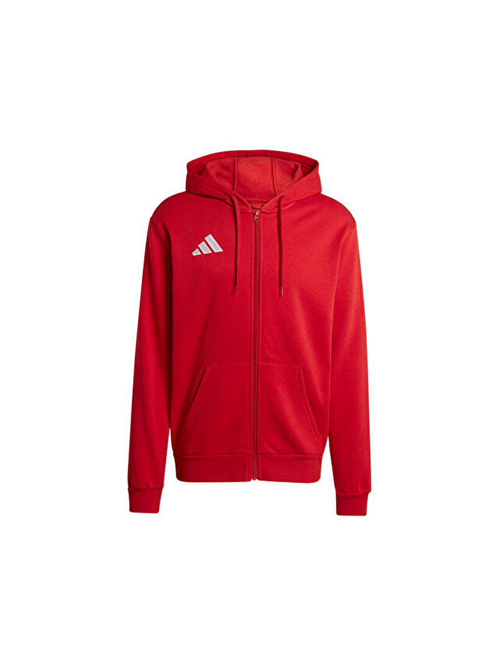 Ent26 Fz Hood Erkek Futbol Kamp Fermuarlı Sweatshirt Kf5944 Kırmızı-2