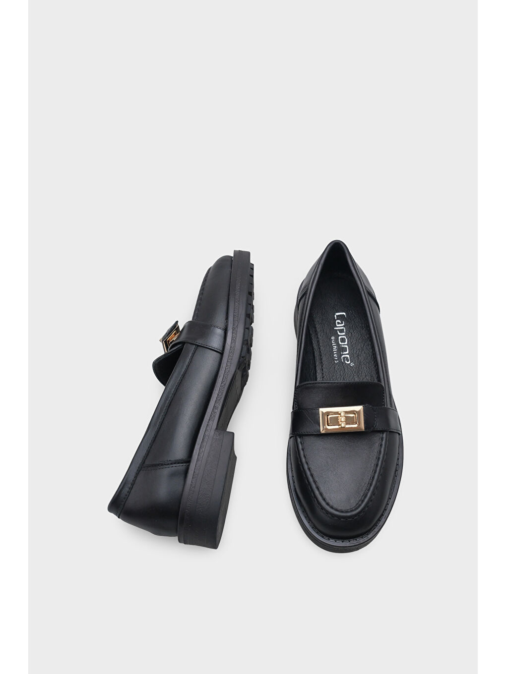 Siyah Wilow Kadın Hakiki Deri Loafer-3