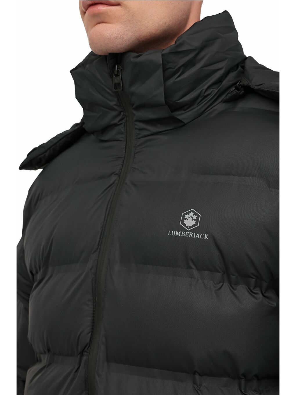 ML YAOCAN 1ARW-115 5PR Siyah Erkek Kısa Şişme Mont-3