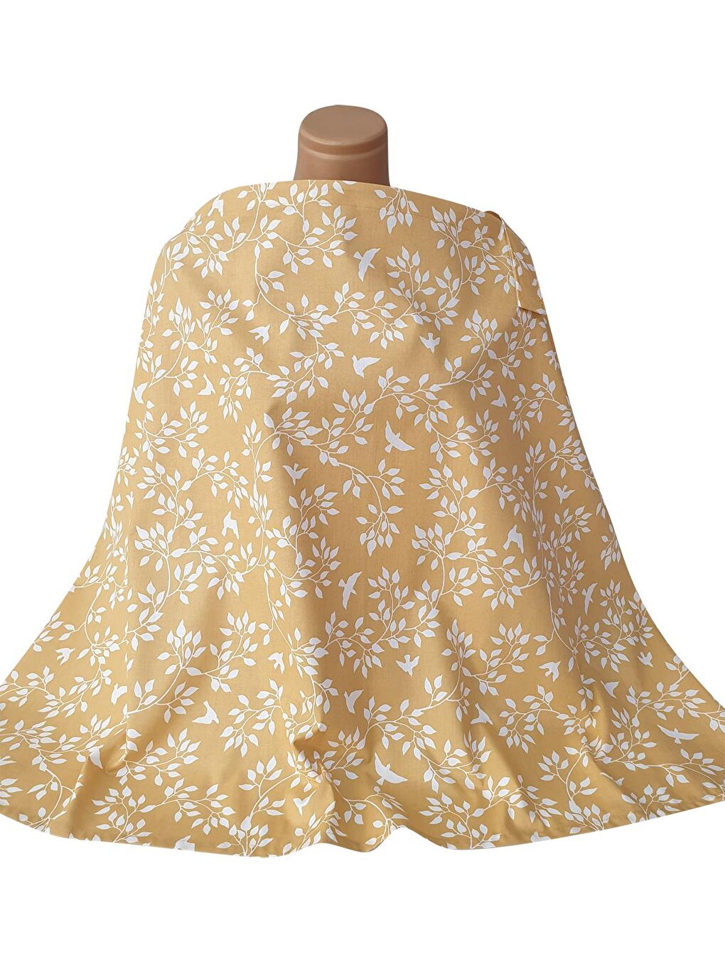 Çiçek Desenli Emzirme Önlüğü - Hardal Standart