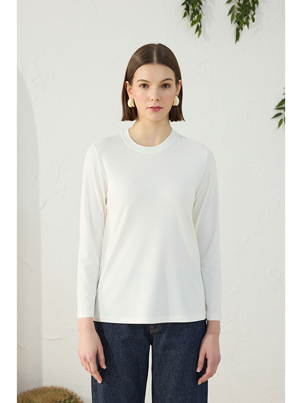 Ekru Bisiklet Yaka Body-1