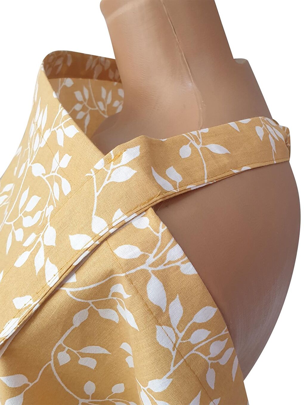 Çiçek Desenli Emzirme Önlüğü - Hardal Standart-1