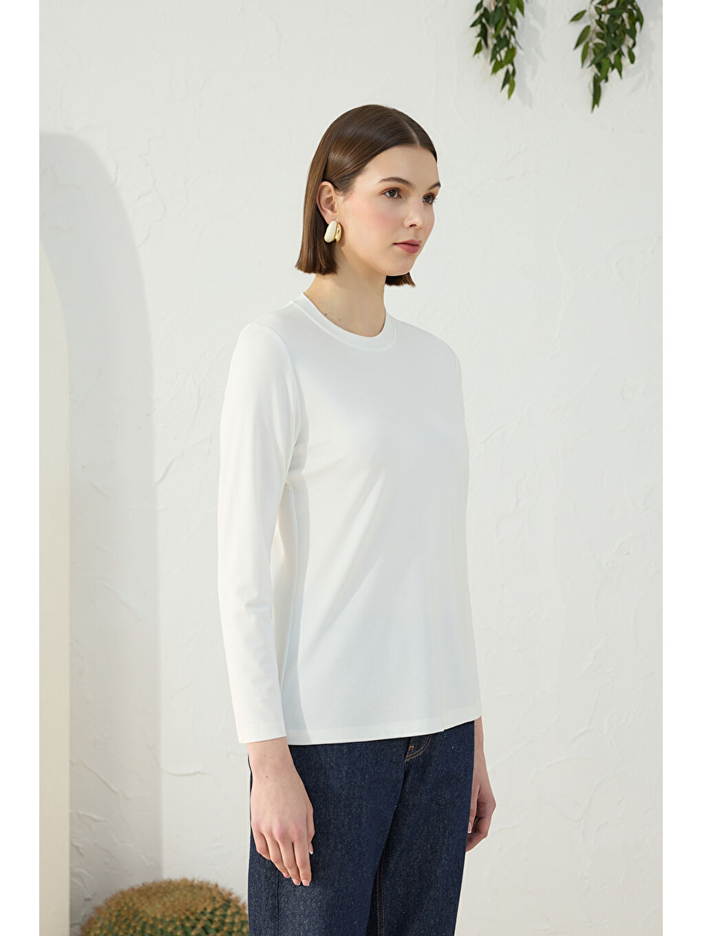 Ekru Bisiklet Yaka Body-3