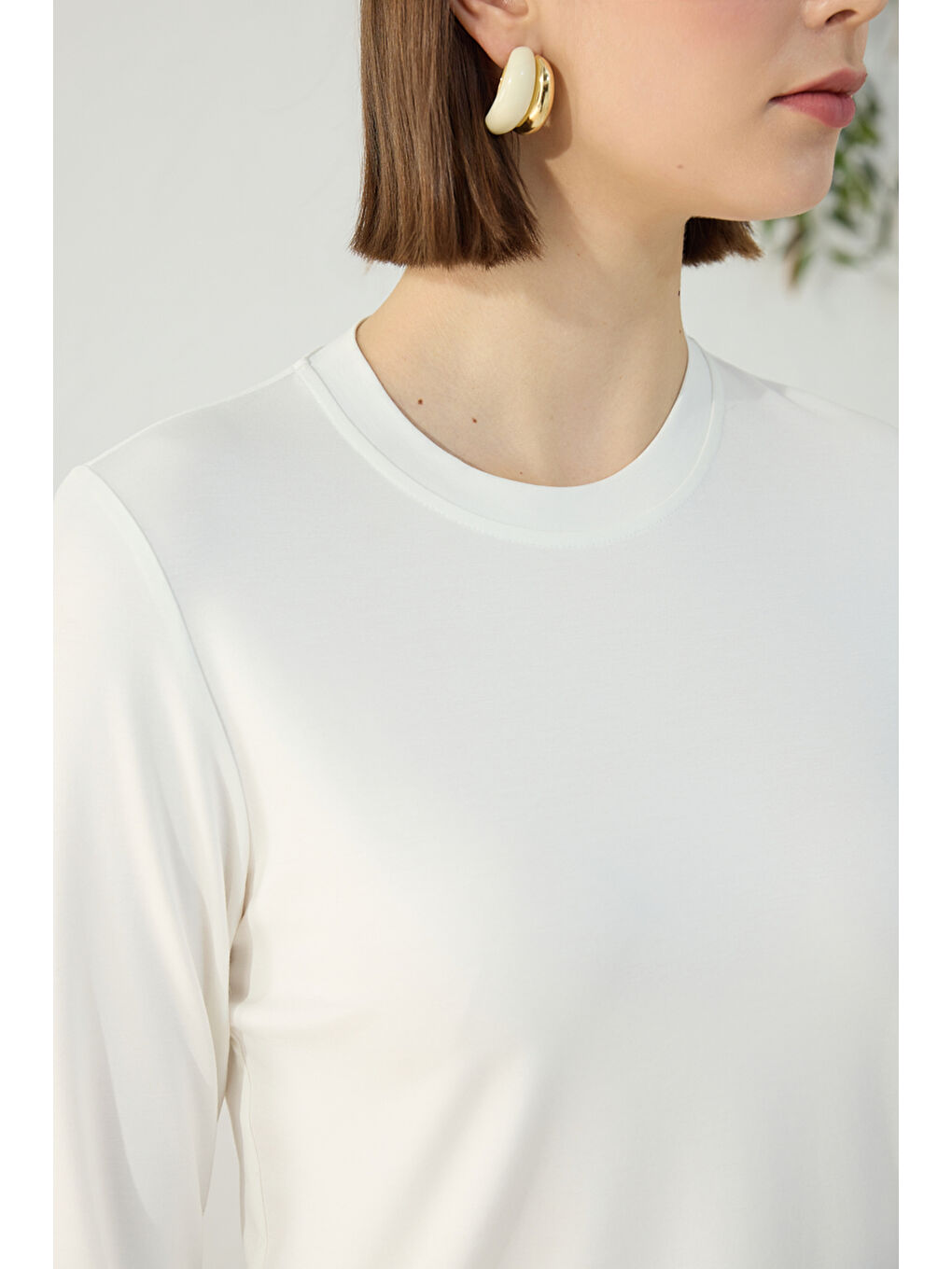 Ekru Bisiklet Yaka Body-4