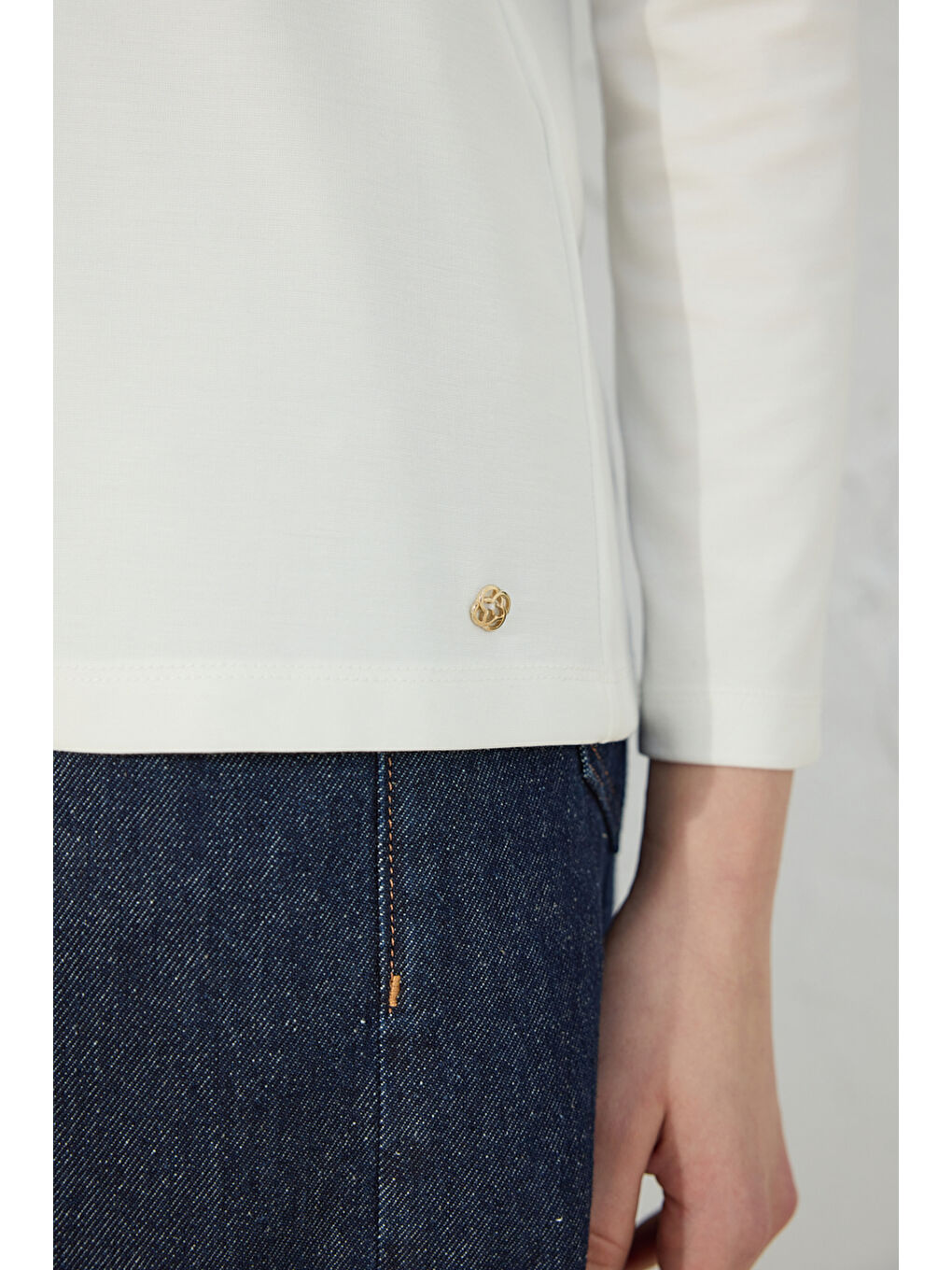 Ekru Bisiklet Yaka Body-5