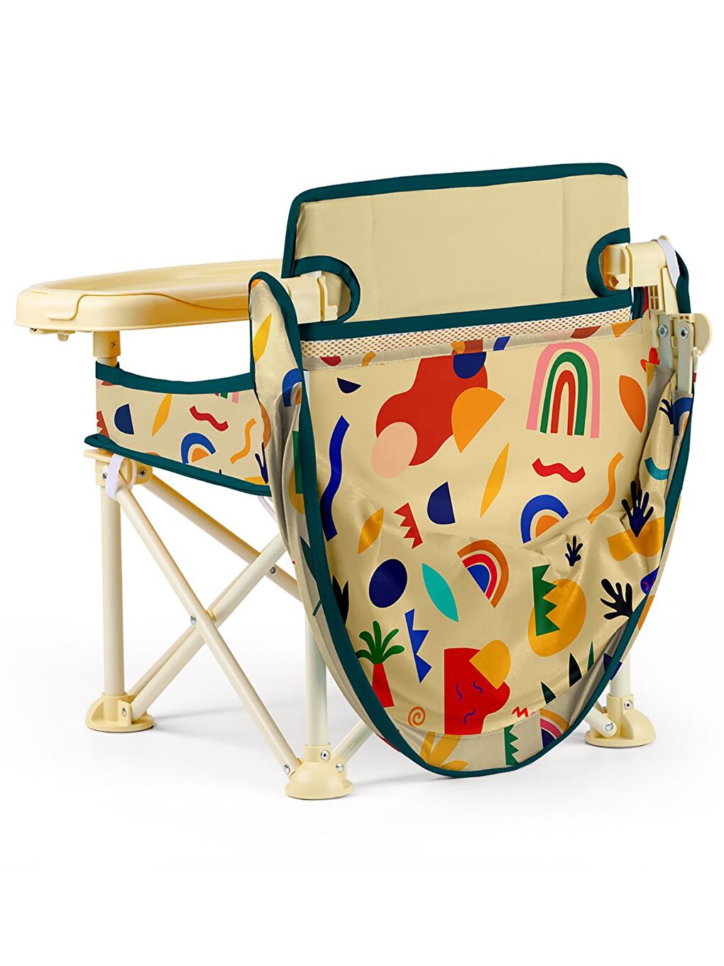 Tenteli Portatif Mama Sandalyesi - Bej-4