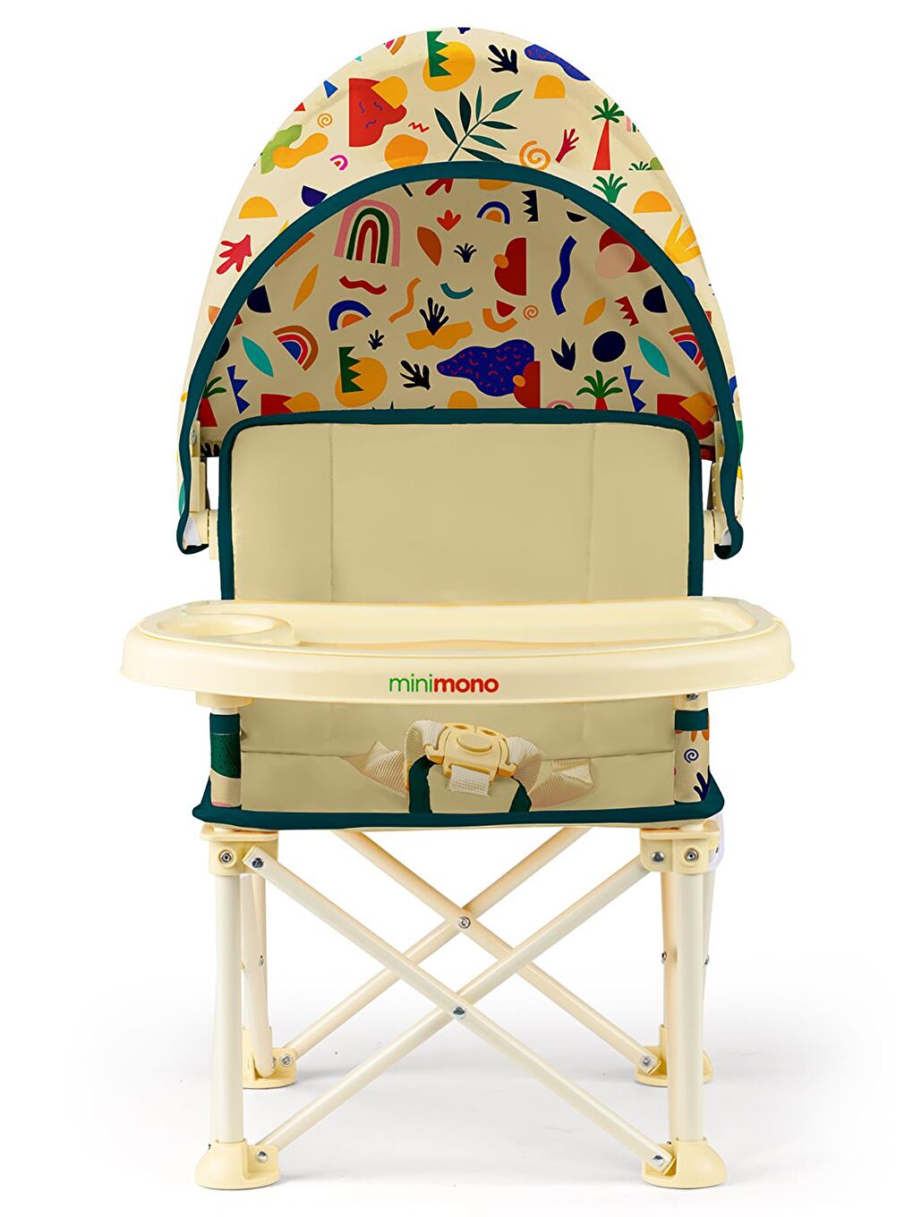 Tenteli Portatif Mama Sandalyesi - Bej-7