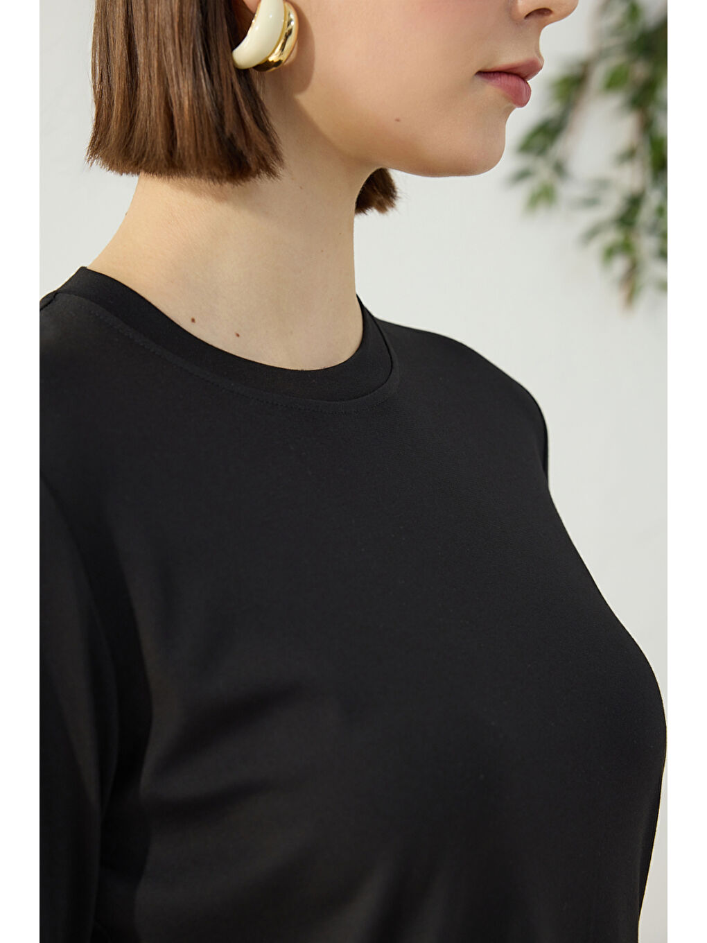 Siyah Bisiklet Yaka Body-5