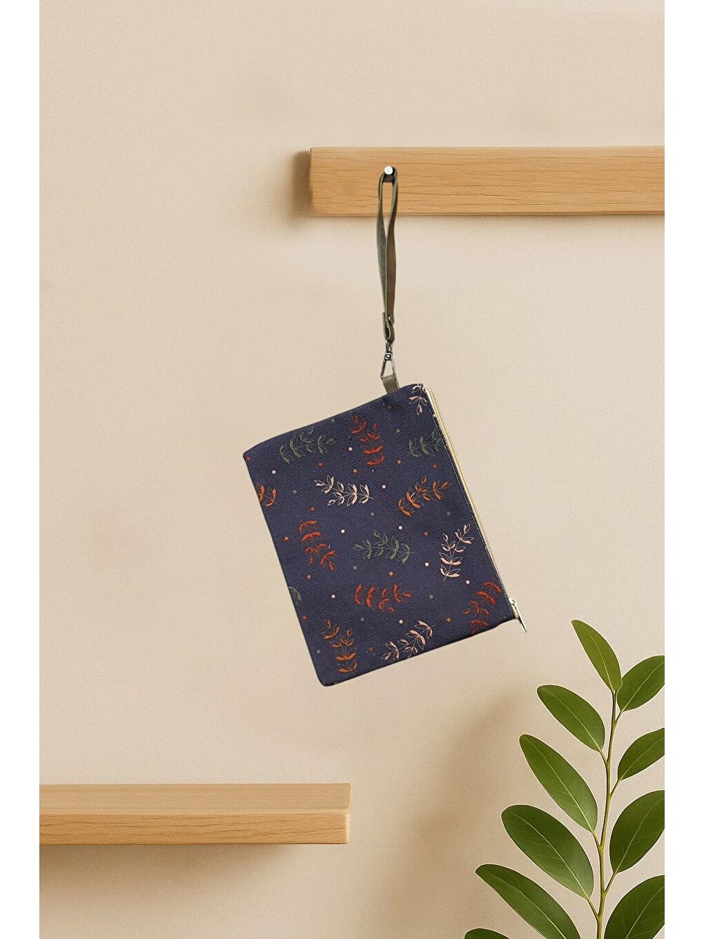 Deri Saplı Lacivert Cüzdan Paketi | 3 Adet-3