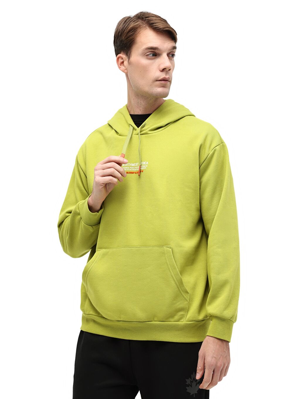 Yeşil ML SVEN 17LJK75 5PR Olive Erkek Kapüşonlu Sweatshirt