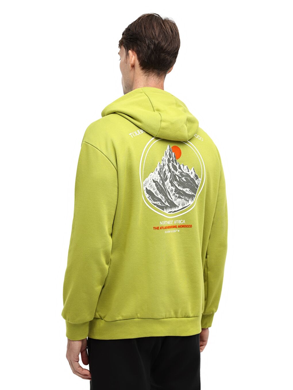 Yeşil ML SVEN 17LJK75 5PR Olive Erkek Kapüşonlu Sweatshirt-1