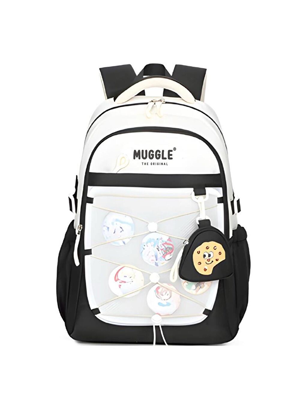 3 Bölmeli Anime Girl Kolej Okul Sırt Çantası Siyah (MU-1988)