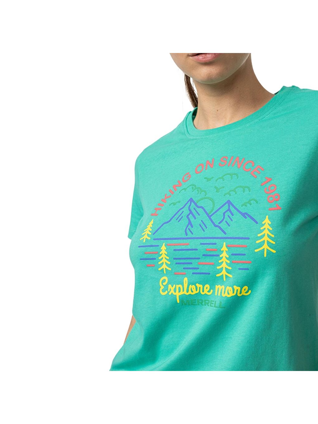 Turkuaz Terry Kadın Mavi Tişört-2