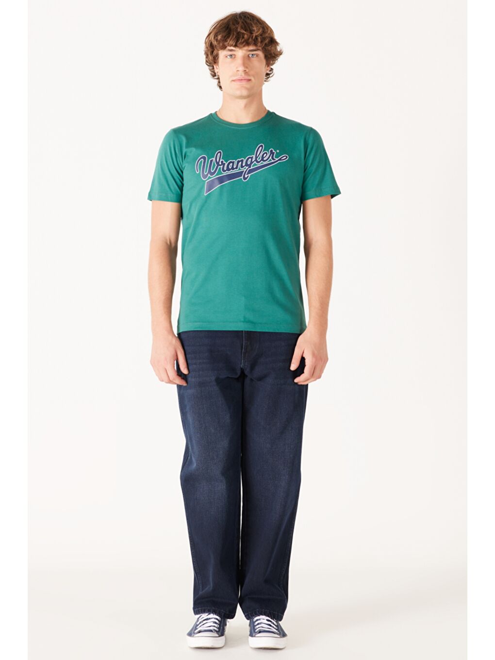 Regular Fit Normal Kesim %100 Pamuk Bisiklet Yaka Yeşil Tişört-3