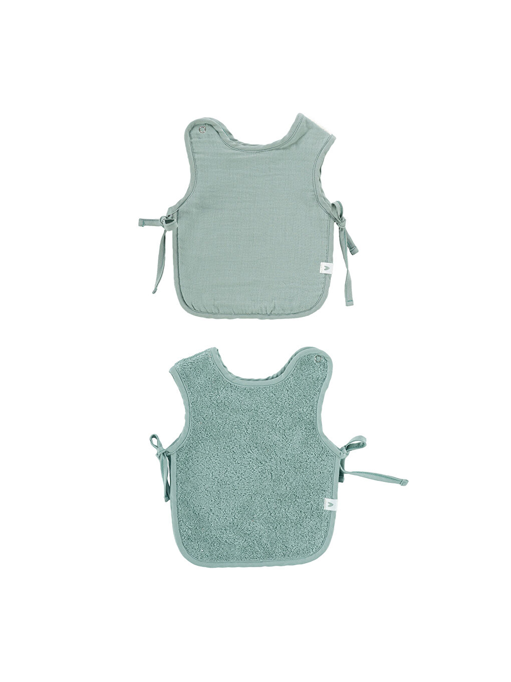 Colors of Joy 2'li Organik Pamuk Müslin Bebek Önlük Seti Mint-1