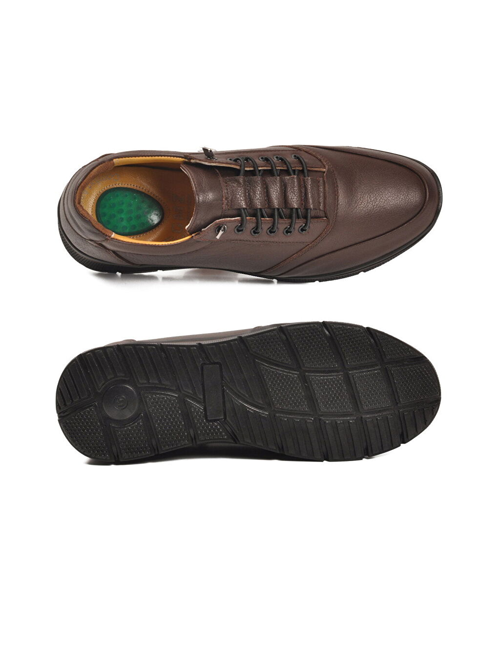 Kahverengi Kahve Hakiki Deri Anatomik Jel Taban Erkek Casual Ayakkabı 901 M-4