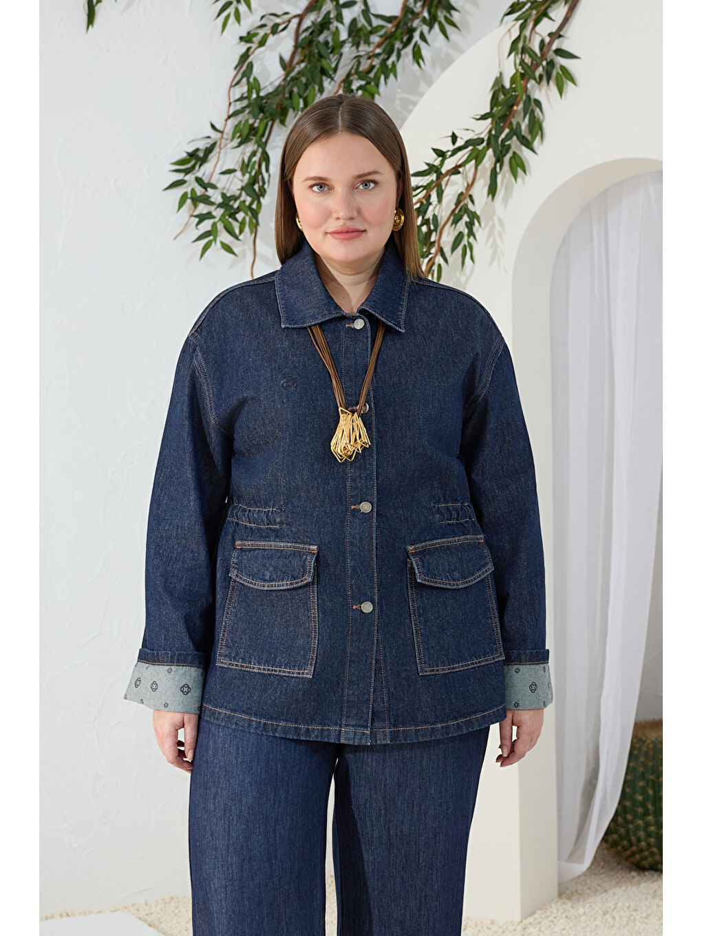 Lacivert Denim Ceket-1