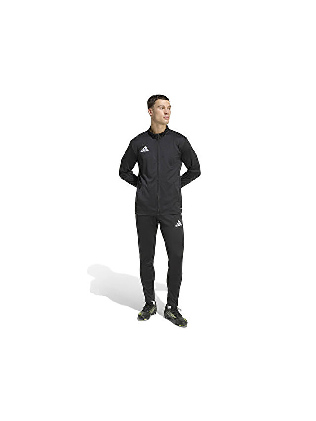 Ent26 Tk Jkt Erkek Futbol Kamp Fermuarlı Sweatshirt Jz6587 Siyah-5