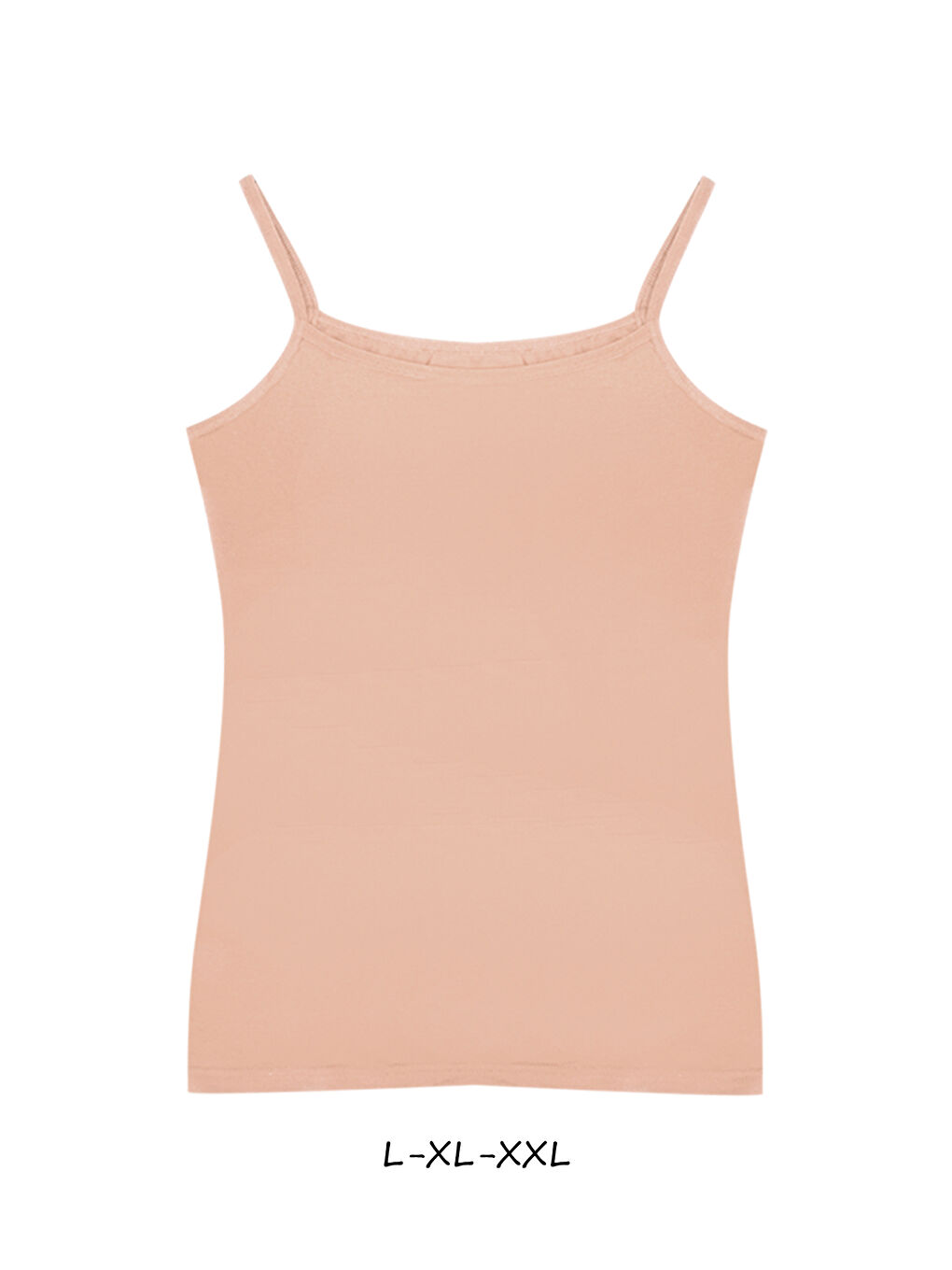 Bej Kadın Ten İp Askılı Pamuklu Atlet 2'Li Paket-1